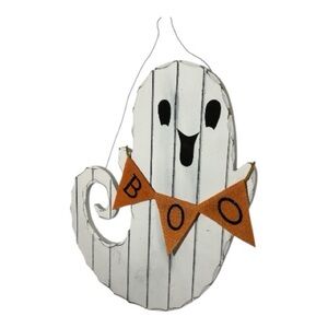Ghost Wall Hanging with Orange Boo Banner